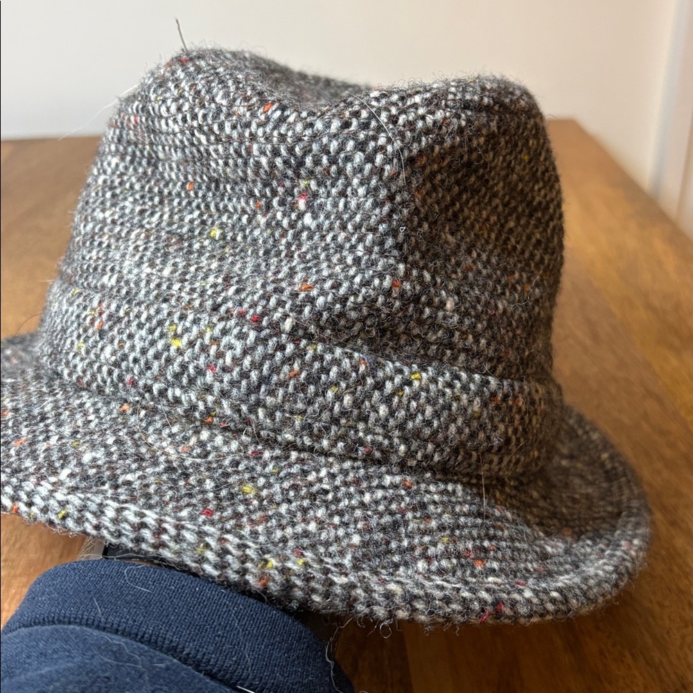 Jonathan Richard Brown/Gray Irish Tweed Lined Fedora Size M